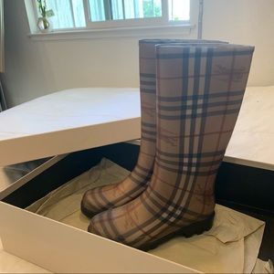 Burberry Plaid Rain Boots